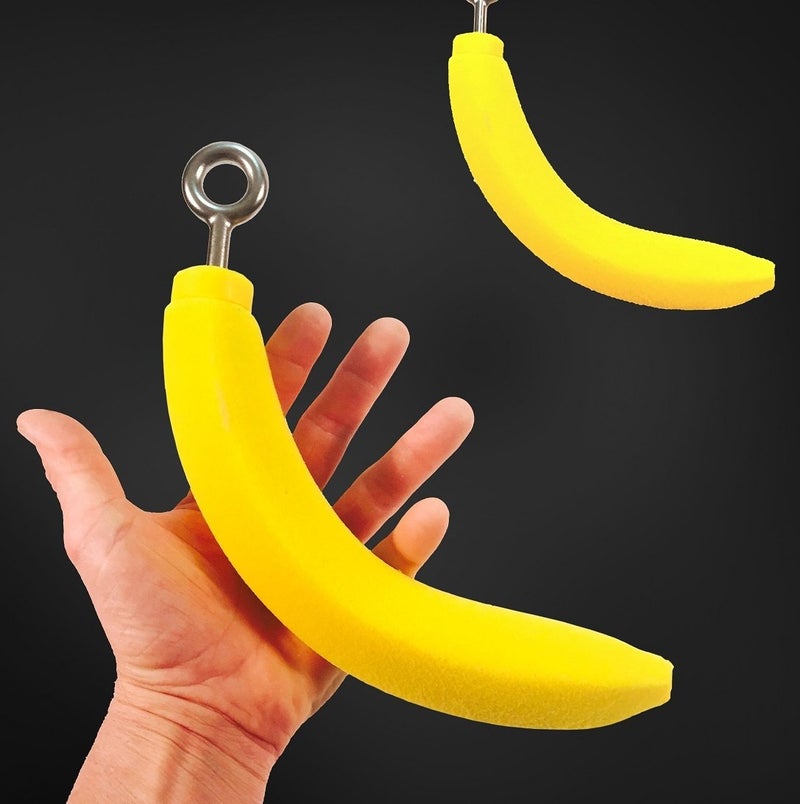 Atomik Climbing Holds Atomik Rock Climbing Set of 2 Child Size Hanging Bananas for Strength and Grip Training in Yellow Rated to 120 pounds - Image 3